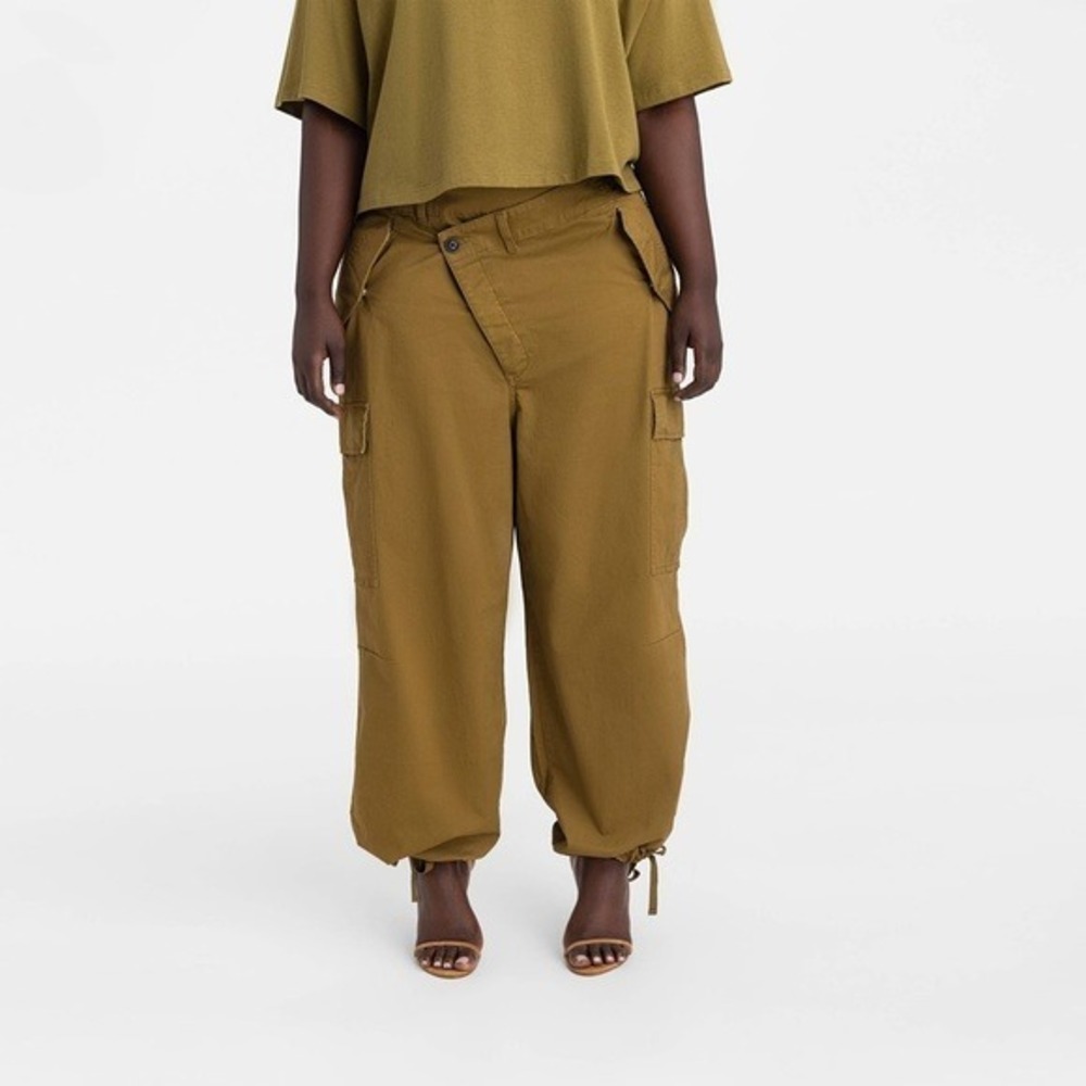 KBB KAHLANA Target XXL Extra Large Mid-Rise Straight Leg‎ Cargo Jogger Tan Pant